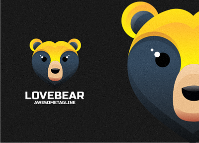 Love bear Color 3d bear branding colorful design graphic design illustration logo love