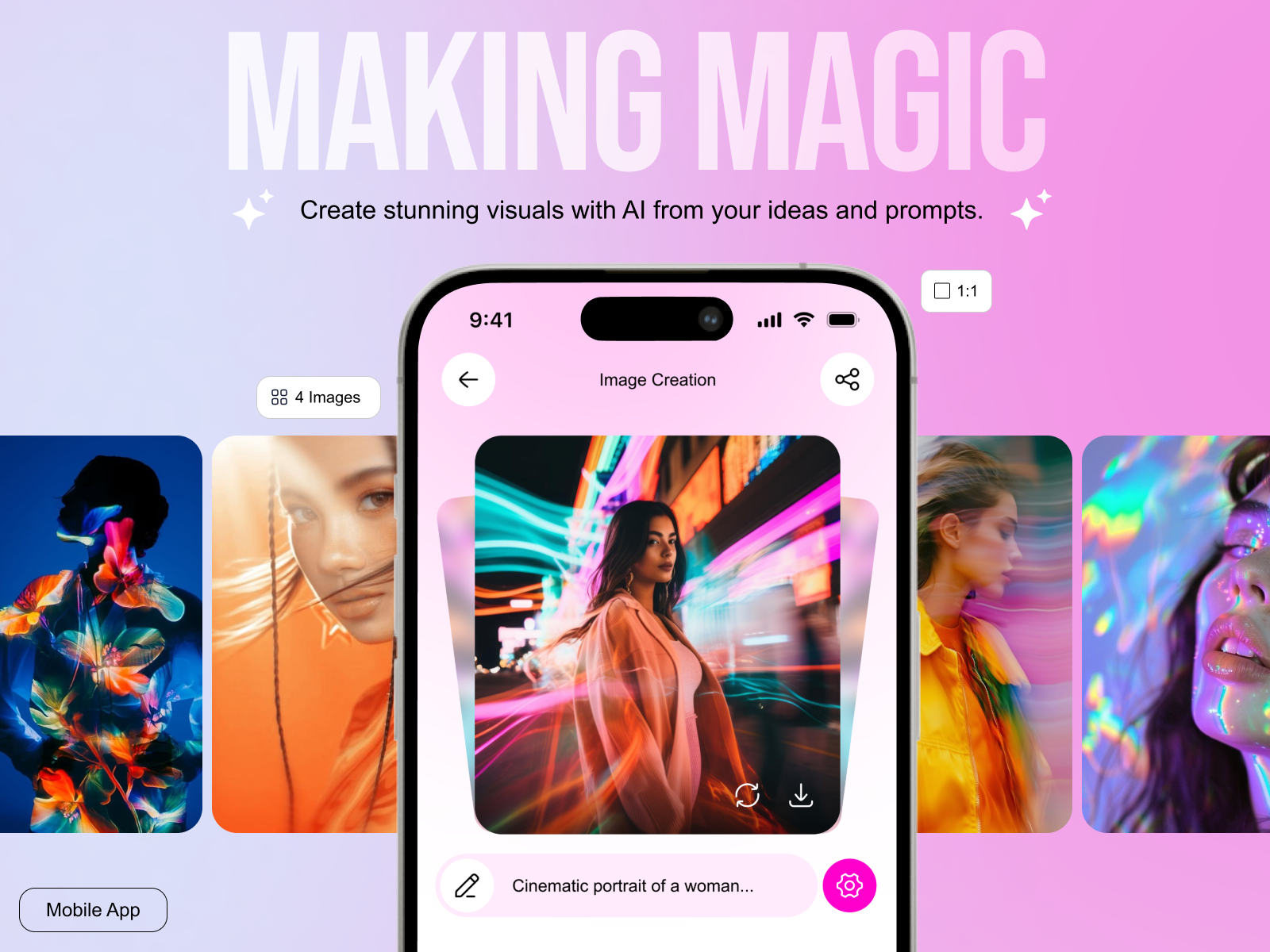 AI Image Generator Platform ai creativity ai design ai generation ai image generator ai image generator dashboard ai image platform ai innovation ai inspiration creative generation creative platform design creative ui digital design generative ai generative platform image generator ai platform uiux