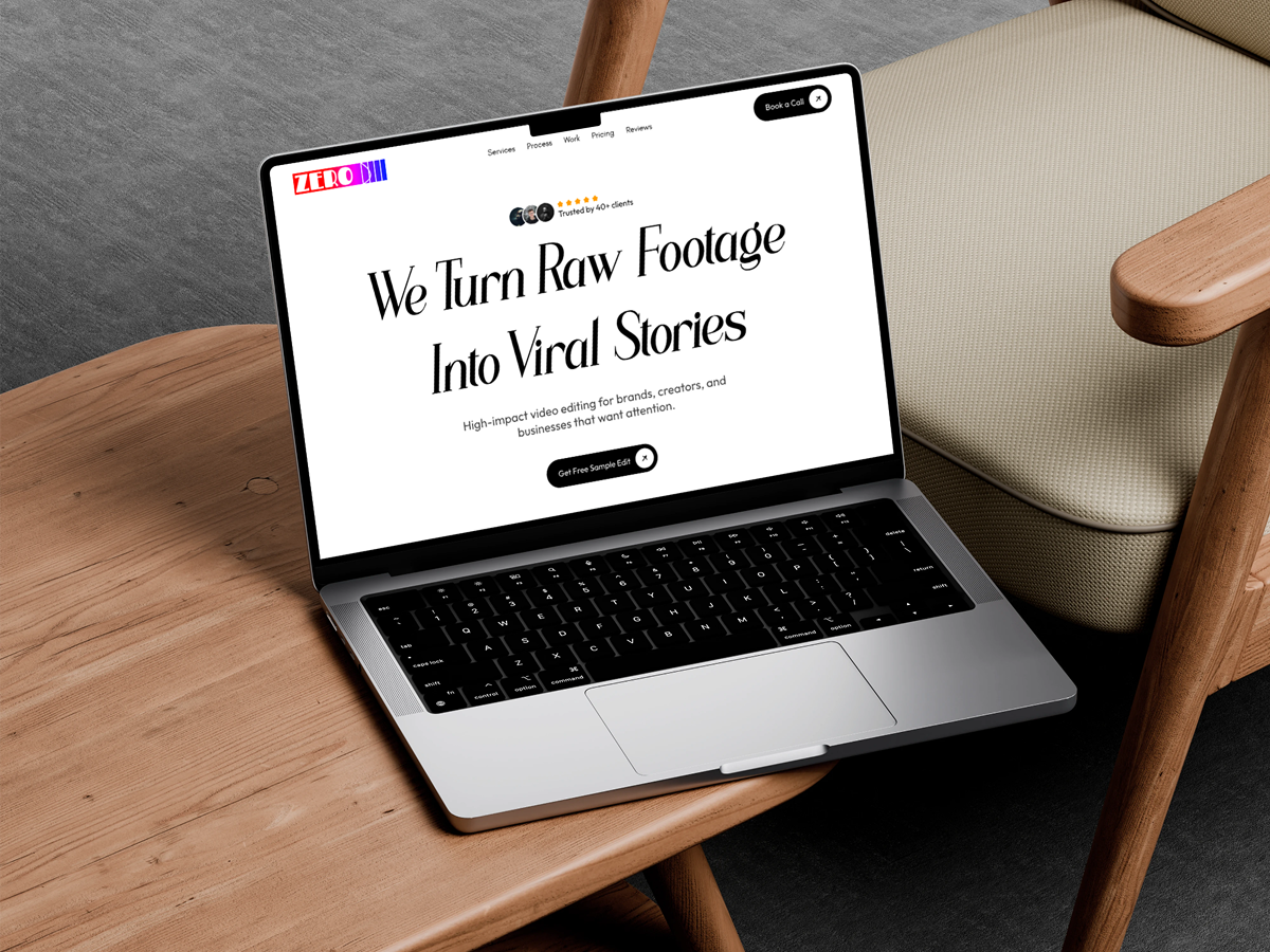 Video Editing Agency Landing Page 🎬 agencywebsite cleandesign contentcreation creativeui designcommunity dribbblers interactiondesign landingpage landingpagedesign minimaldesign modernui saasdesign shortformvideo videodesign videoediting webdesigner