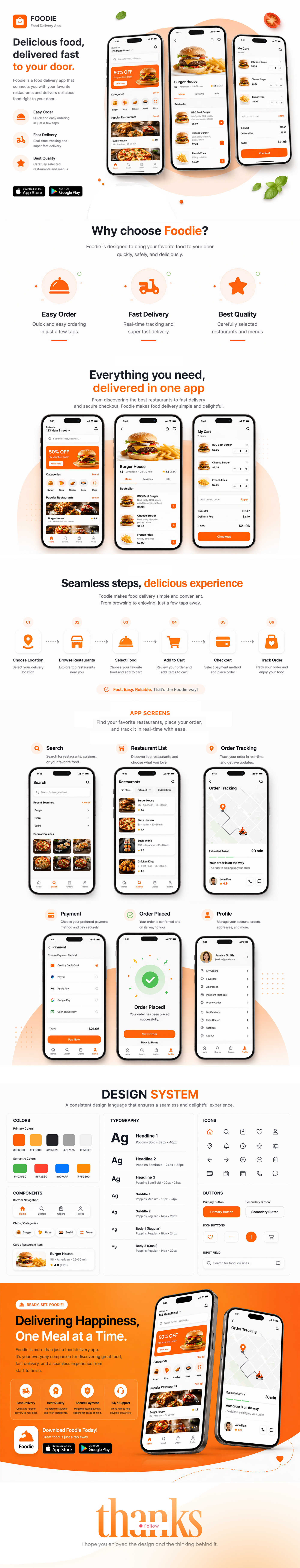 Foodie - Food Delivery App foodie app mobile app ui