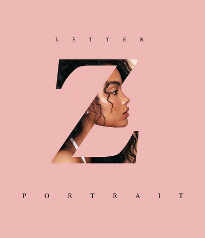 LETTER PORTRAIT adobe photoshop branding design girl graphic design layers portrait ui web