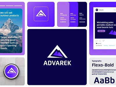 ADVAREK — Modern Outdoor & Adventure Brand Identity adventureidentity brand identity branding design graphic design logo modernlogo mountainlogo outdoorbranding retaildesign vector