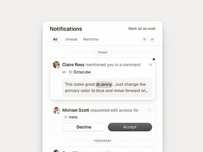 Notification design figma freelance light mode notification product design saas saas design ui uiux uiux design user experience user inferface user interface ux uxui web app web app design web application web design