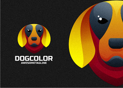 Dog Color Logo 3d branding colorful design dog graphic design illustration logo