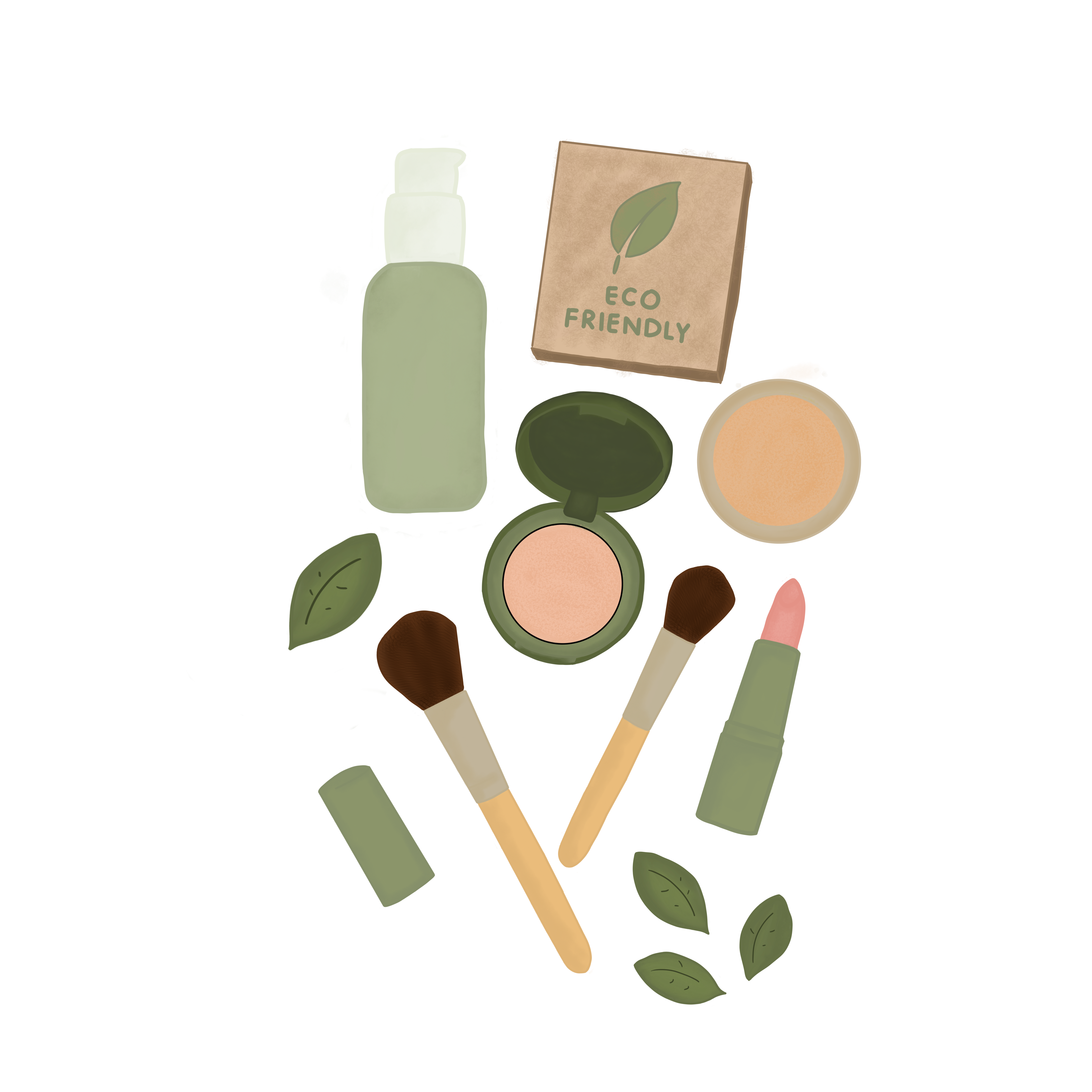 eco-friendly tools branding clean design design eco product flat design graphic design illustration logo makeup matcha minimalist sustainable vector