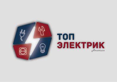 "Top Electric" LOGO art branding design graphic design illustration illustrator logo logo development