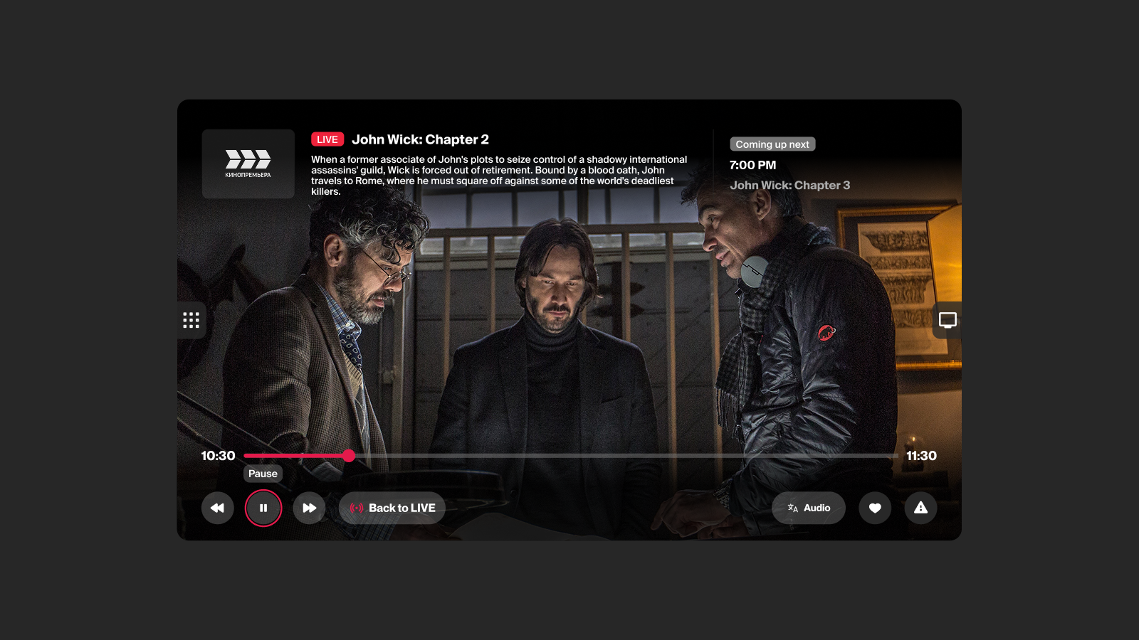 TV Player Interface Concept dark ui dashboard dribbble interface minimalism ott player ui smart tv streaming tv app user experience vod