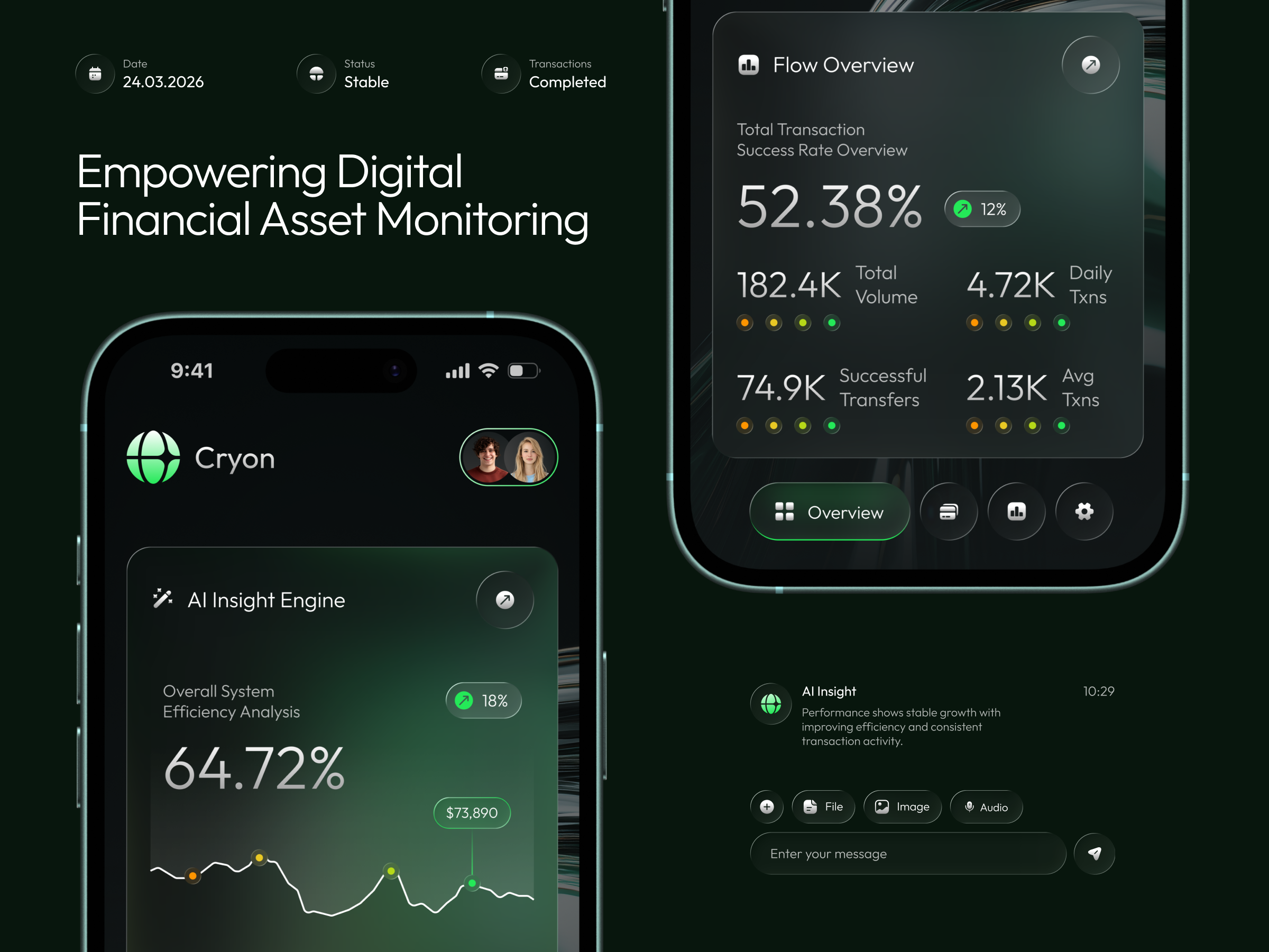 Cryon — Advanced Digital Financial Asset Monitoring Ecosystem app analytics dashboard b2b saas app finance app finance application finance ui design finance uiux finance ux design financial app financial application financial ui design financial uiux financial ux design fintech app fintech application fintech ui design fintech uiux fintech ux design kpi app web3 dashboard uiux