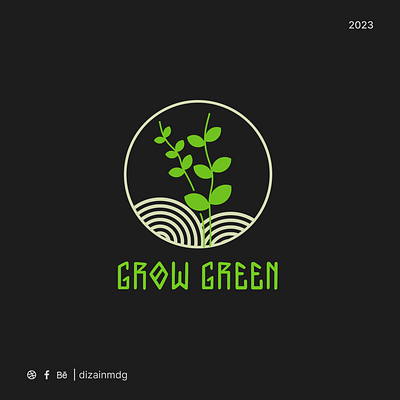 Logo Grow Green brandidentity branding design graphic design logo logodesign vector