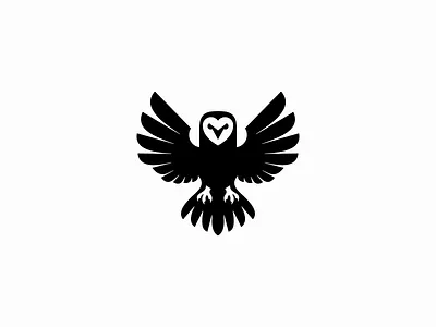 Barn Owl Logo animal barn bird branding design education flying icon illustration logo mark nature owl security symmetry vector