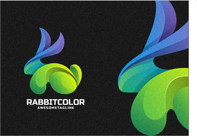 Rabbit Color Logo Design 3d branding colorful design graphic design illustration logo rabbit