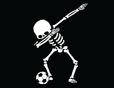 Skeleton Dab Illustration adobe black dab design football graphic design illustration skelton vector