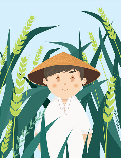 Farmer adobe character design design illustration farmer illustration illustrator ilustrare man nature vector web