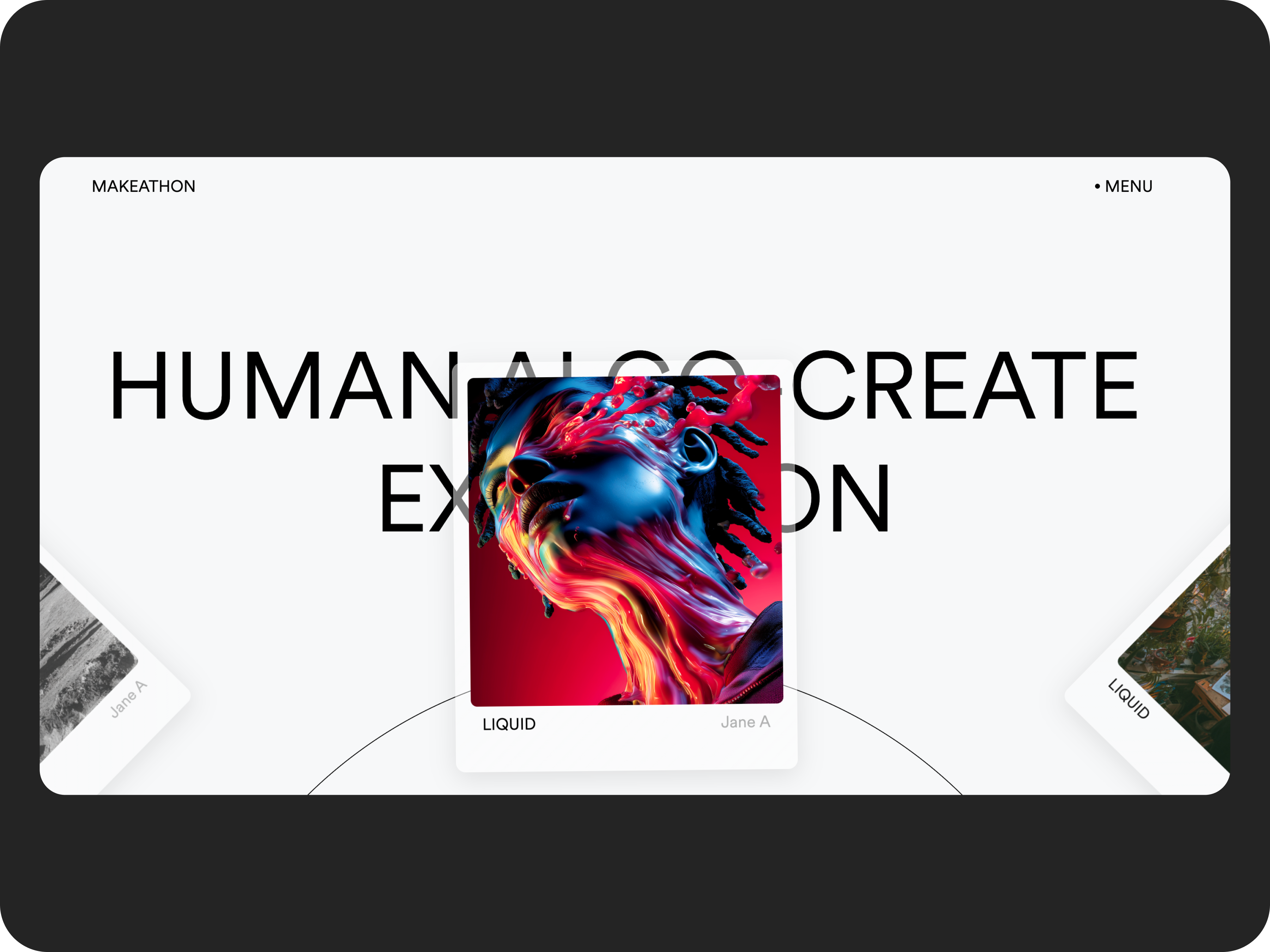 Editorial Web Design — AI Generated Art Platform