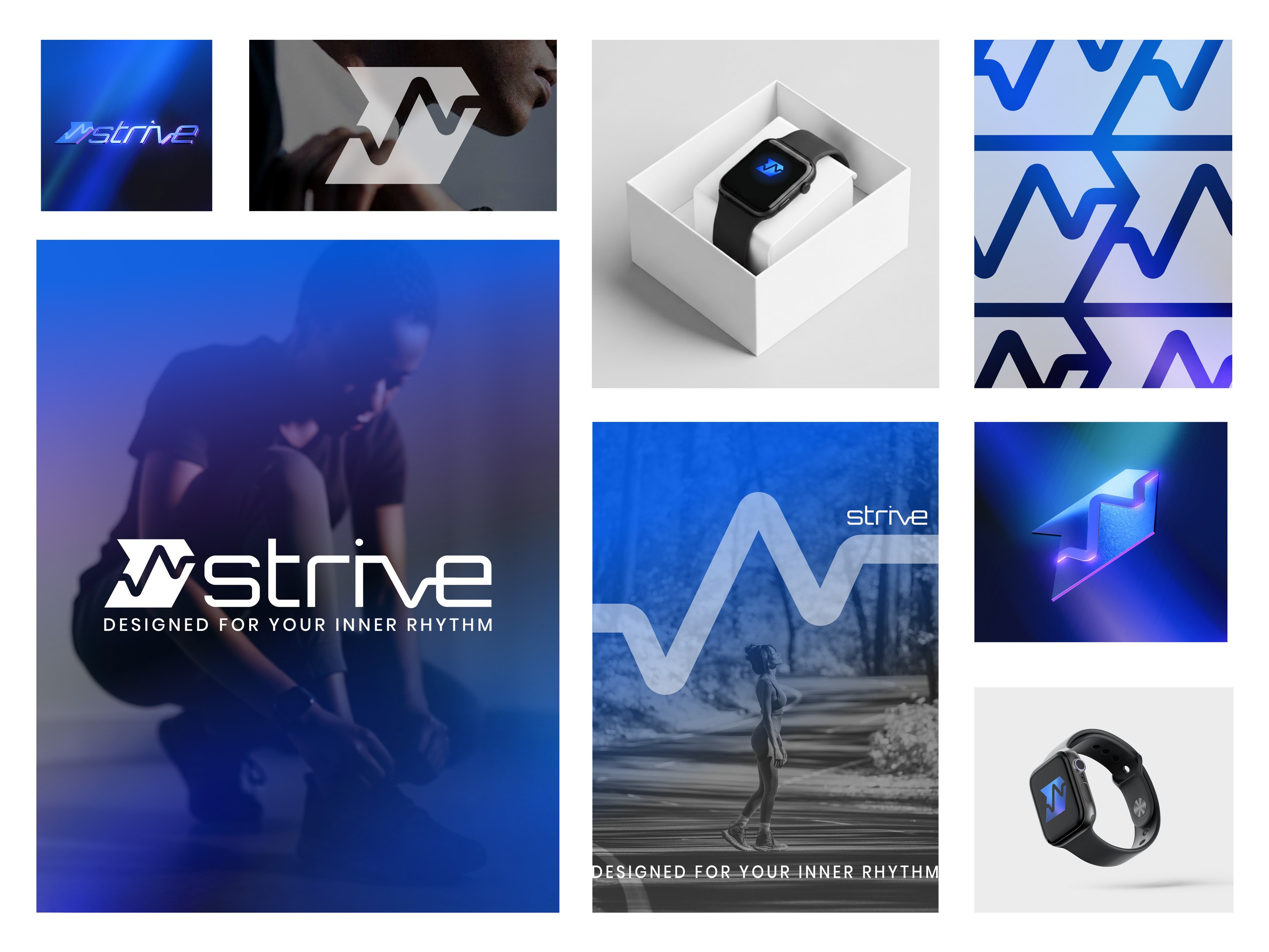 3d logo and branding for tech company. Smartwatch logo by Nadya