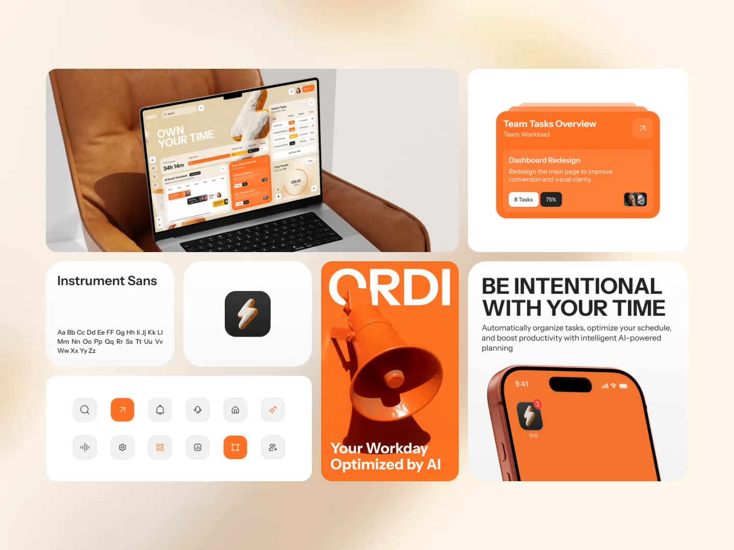 Brand Identity for Productivity App — ORDI Focus Time