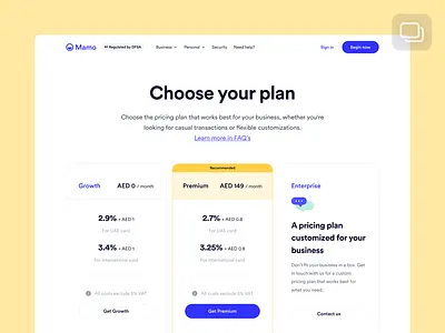 Mamo Website – Pricing bank banking business web business website design designer e commerce ecommerce enterprise fintech interface landing landingpage mobile ui page pricing web web design web ui website
