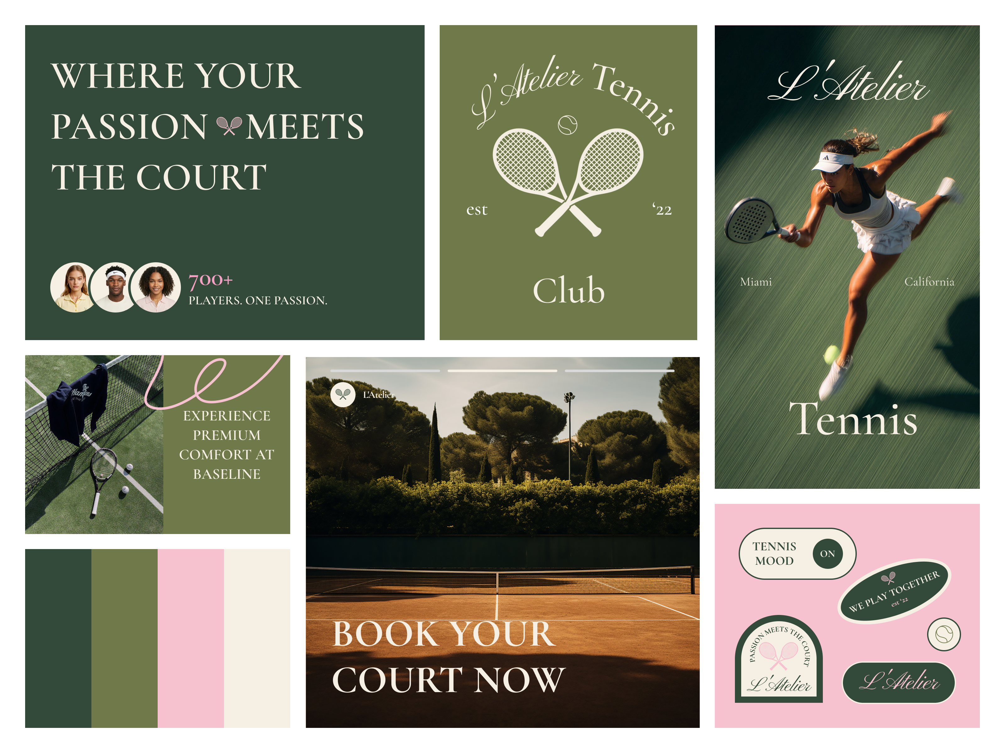 L’Atelier Tennis — Premium Club Visual Identity