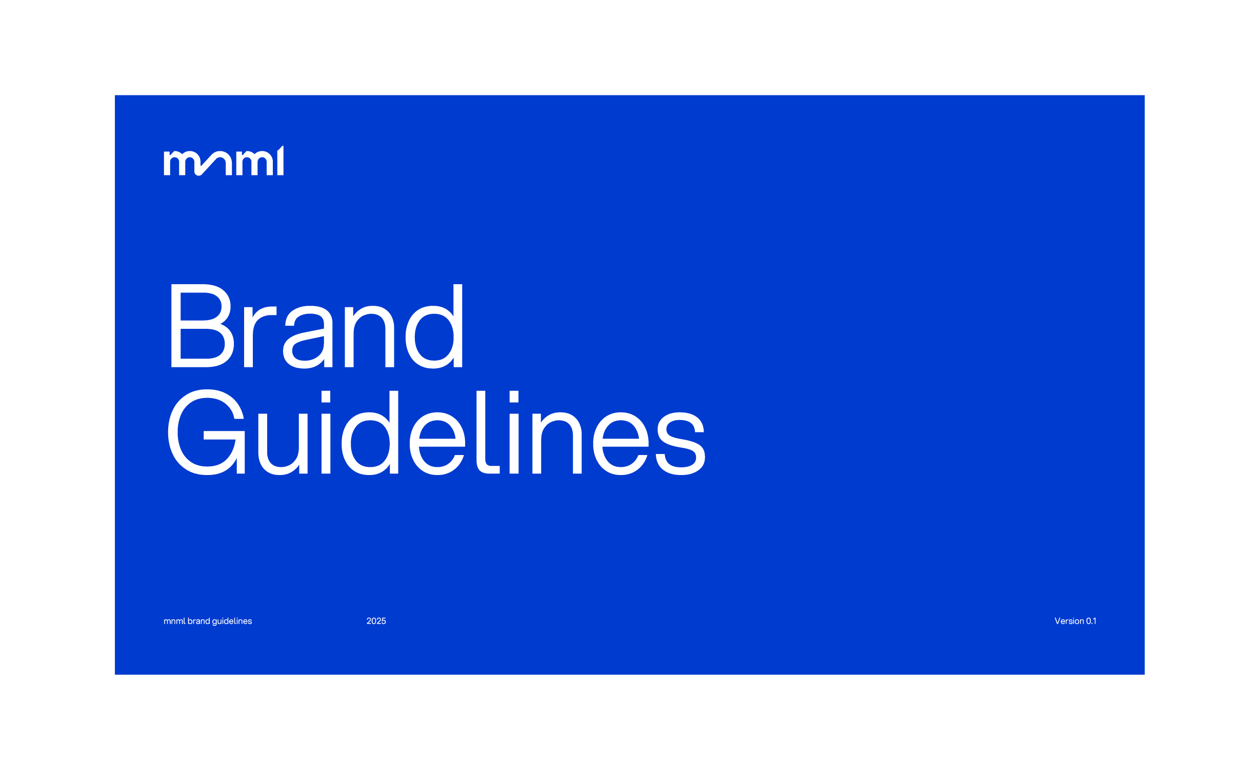 mnml | Brand Guidelines ai architecture blue branding concept connect dashboard design enhance flow icon image logo professional render simple sketch studio transform visual