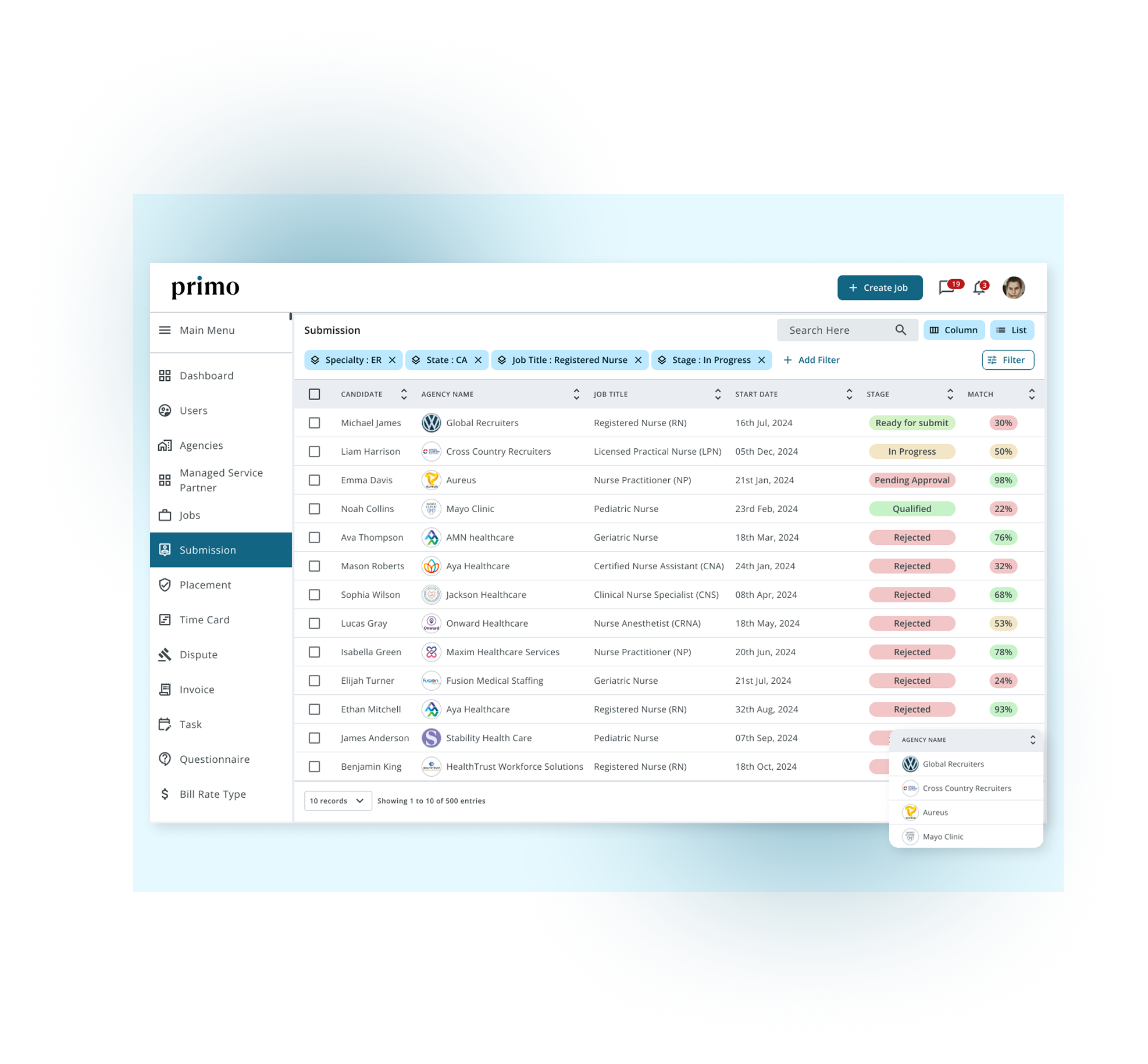 Smart Table UI for Data-Heavy Workflows filter graphic design pagination saas search table ui