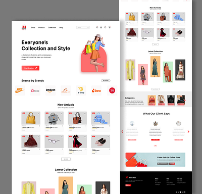 E-Commerce Website Design. branding graphic design ui
