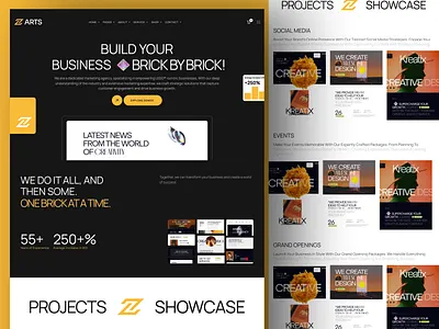 Z Arts - Creative Agency Landing Page ai landing page branding creative landing page graphic design homepage design landing page landing page design marketing landing page seo agency seo design ui ui design ux design