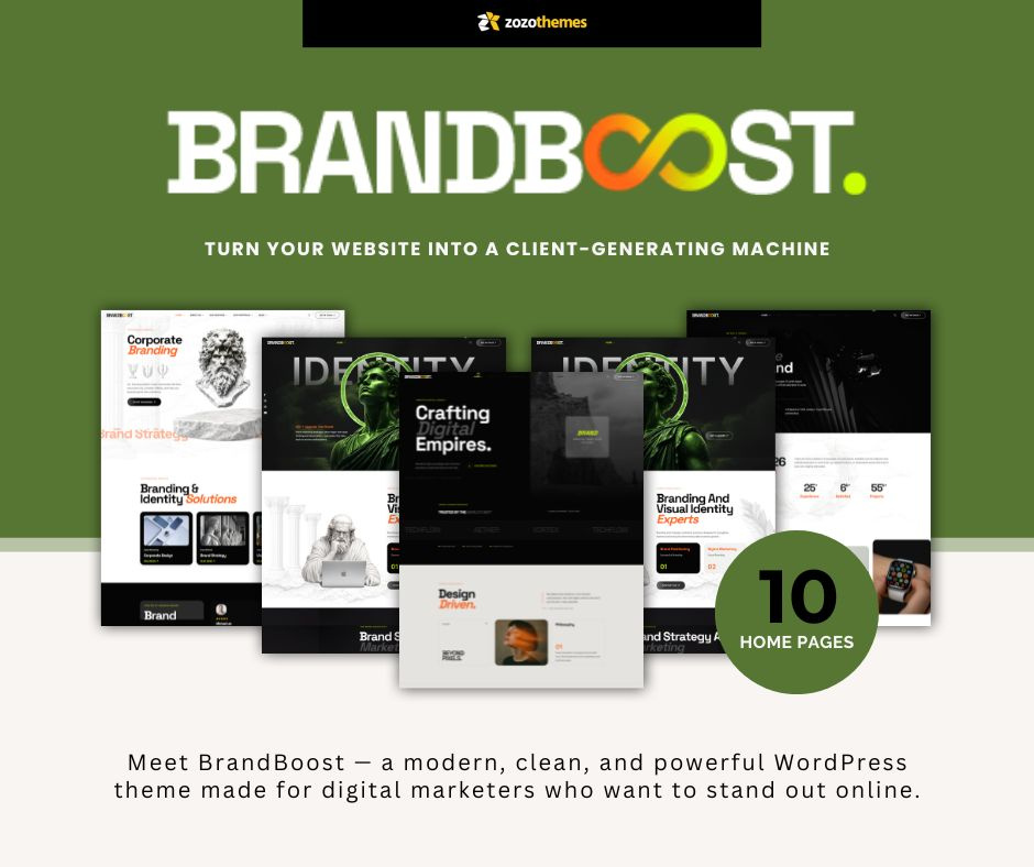 🚀 BrandBoost – Digital Marketing Agency WordPress Theme agencywebsite digitalmarketing elementor themelaunch uiux webdesign wordpresstheme