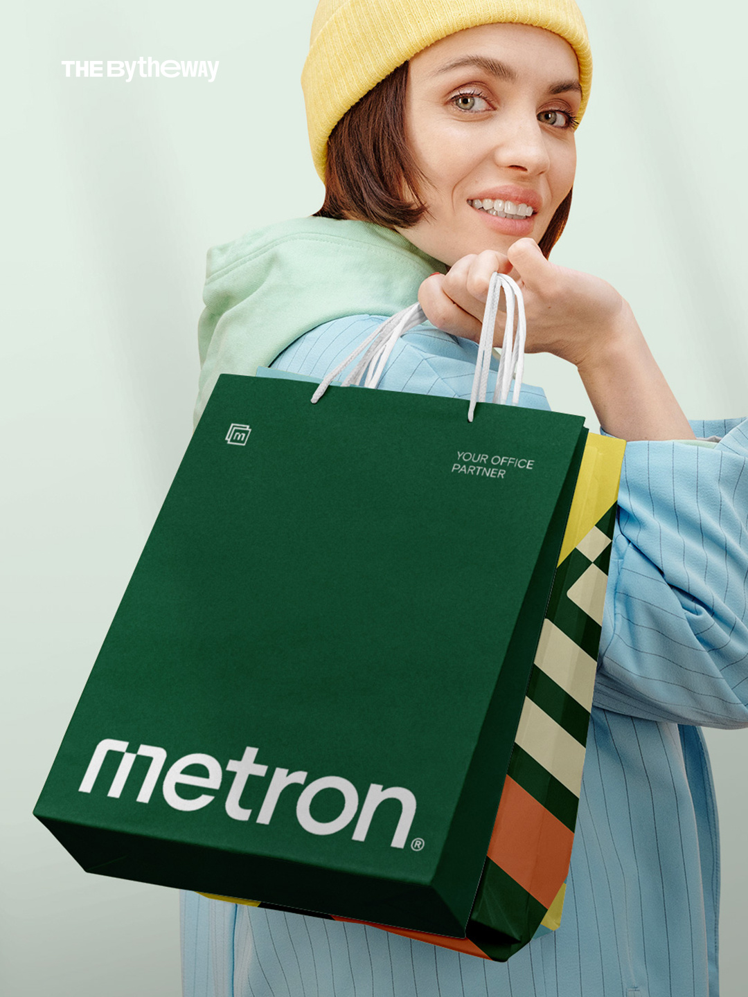 Metron Identity bag brand branding design download identity illustration logo mockup mockups packaging paper bag psd typography