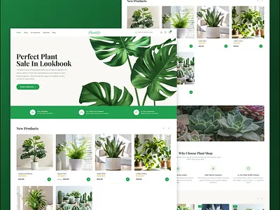 Plantify – Shopify E-commerce Experience e commerce figma landing page minimal design product design shopify ui design uiux design usr interface web design