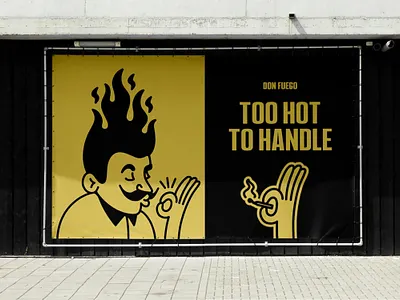 Don Fuego Identity banner billboard brand branding design download frame identity logo mockup mockups psd signage template typography