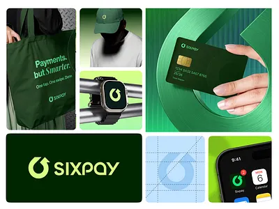 Sixpay Fintech Branding Identity Design banking brand design brand identity branding clean design design system finance fintech fintech branding identity design logo logo design modern design product design startup branding typography ui ui design ux design visual identity