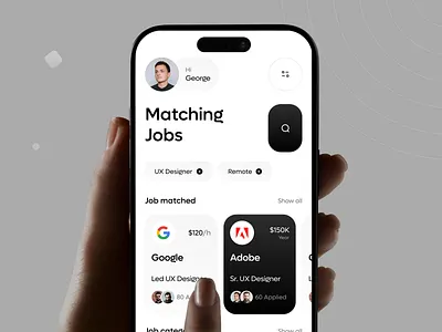 Jobgio - Job finder platform career case study employee portal find job hiring job job application job finder job listing job platform job portal job search job seeker jobgio product design recruitment work finder