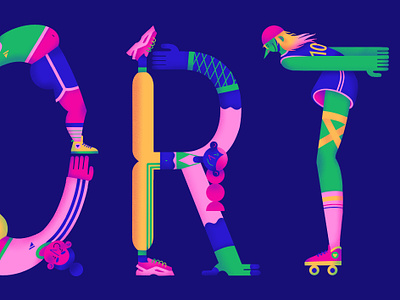 Леттеринг SPORT art branding design digital fashion graphic design illustration sport typography иллюстрация спорт