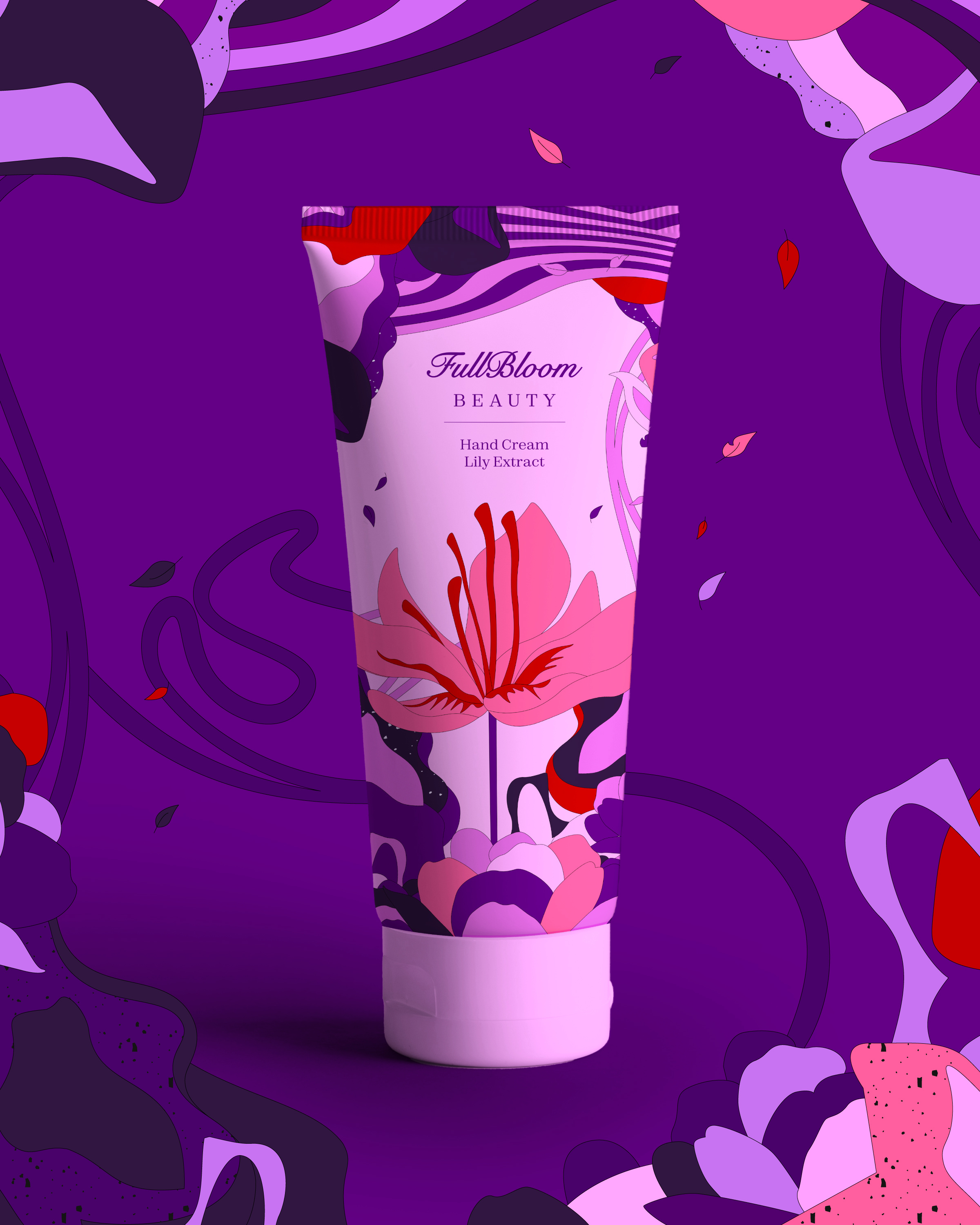 Hand Cream Concept #3 beauty brand branding color palette cosmetics cream design feminine floral brand flower graphic design illustration skin care skincare vector art