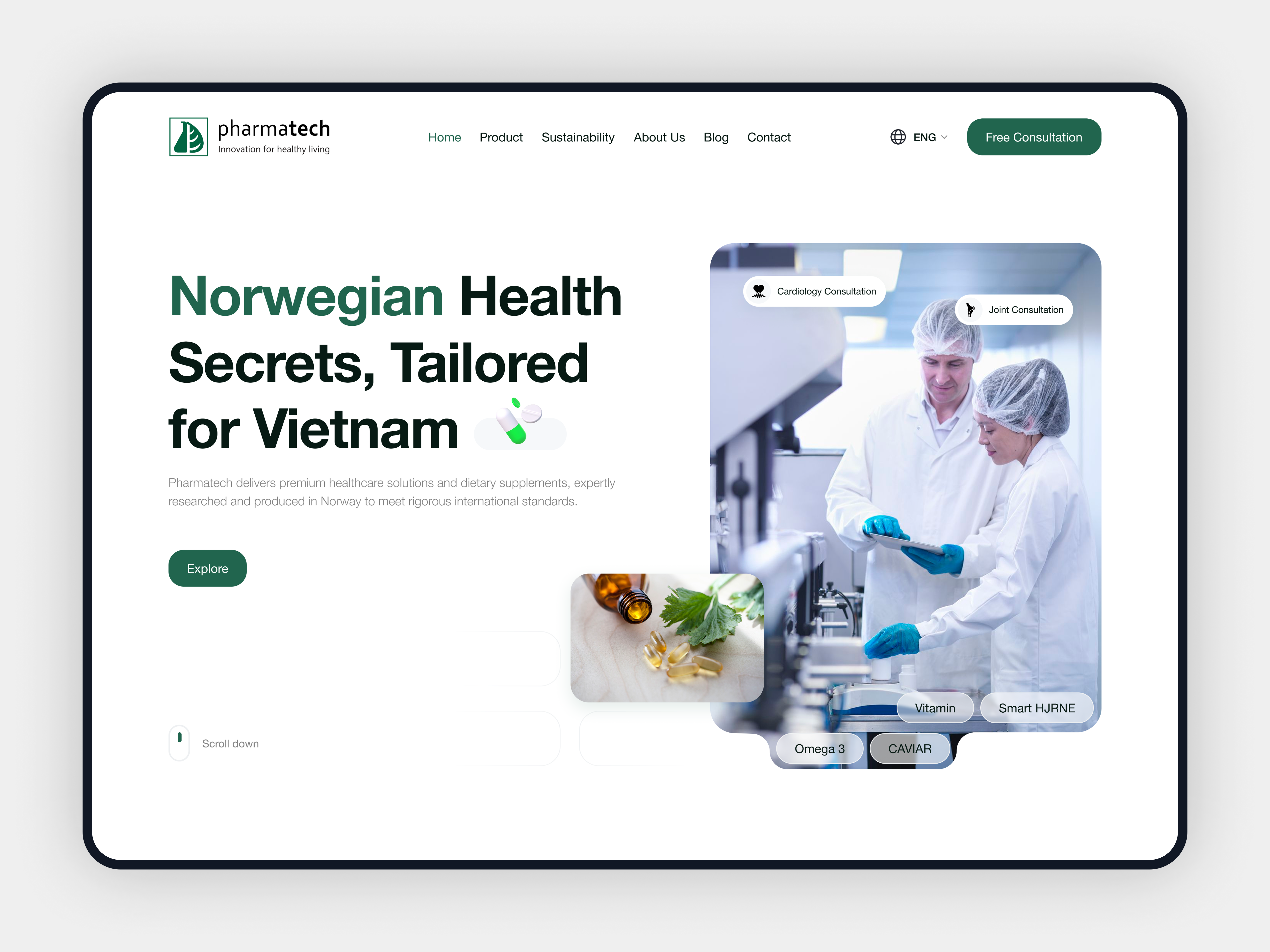 Pharmatech - Dietary Supplement Website