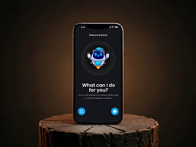 AI Chatbot App UI — Smart Assistant Mobile Design ai app ai assistant app interface chatbot ui dark ui mobile app ui mobile design modern ui product design ui ux design