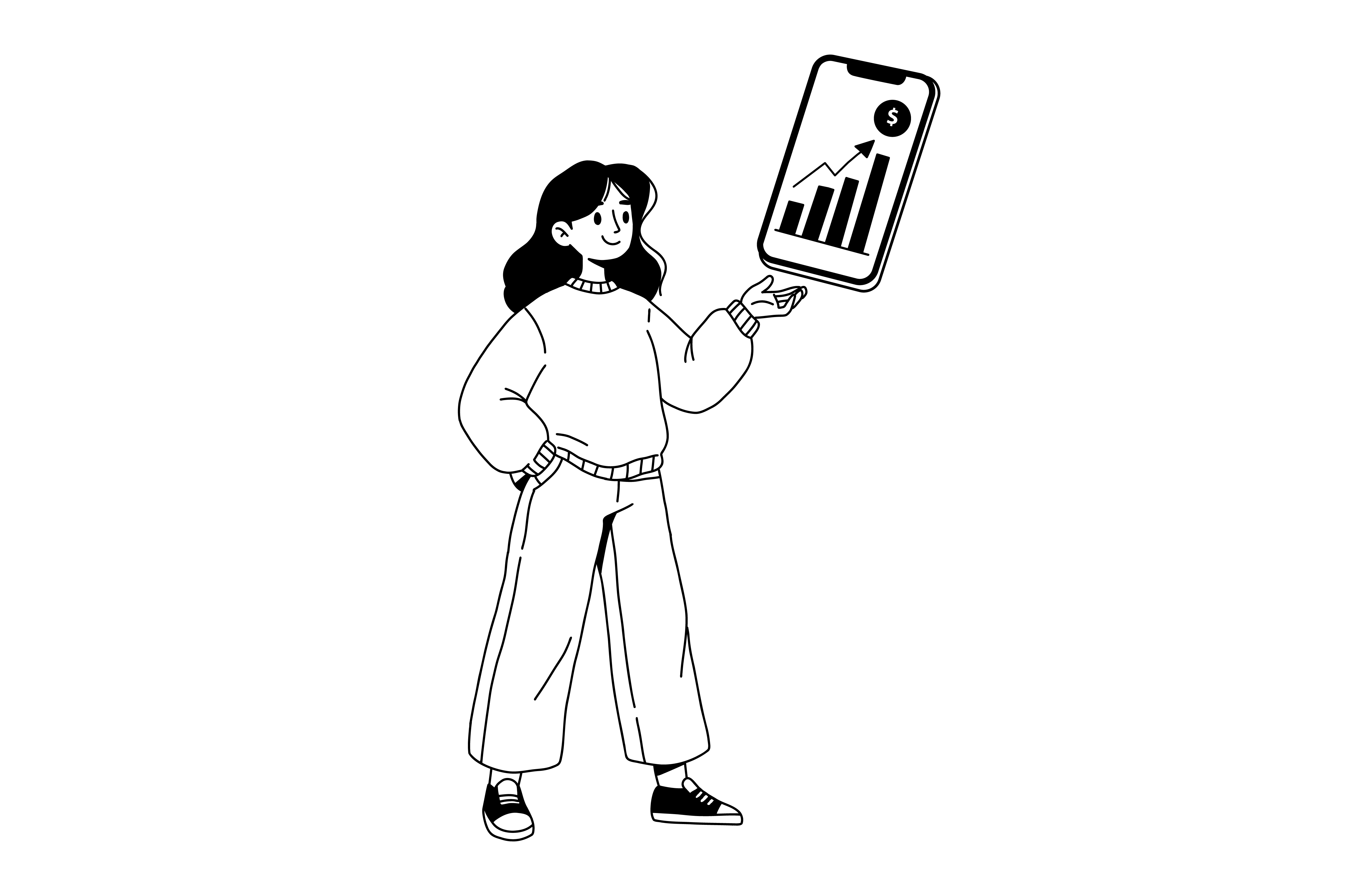 Example of Minimalist Vector Outline Illustrations
