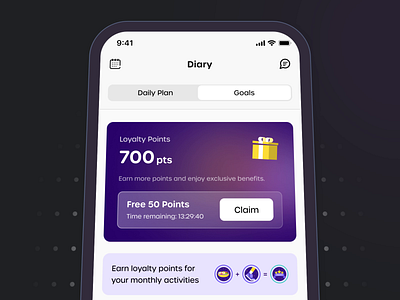 Fitness diary animations achievements app gamification ios app mobile animation motion product design rewards ui ui animation ux animation