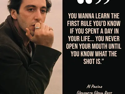 Minimalist Al Pacino quote poster. design graphic design illustration poster poster design quote quote poster typography