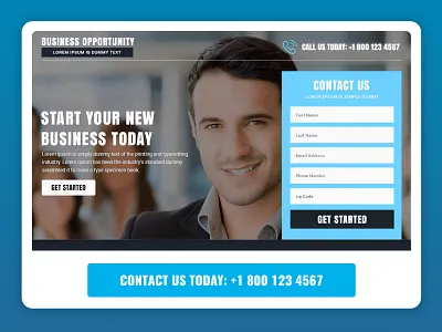Business opportunity landing page design with modern UI business growth business opportunity clean ui conversion focused creative design digital business entrepreneur website fintech design growth strategy investment platform landing page design minimal design modern ui design online business professional website responsive web design saas website startup landing page startup platform web ui ux