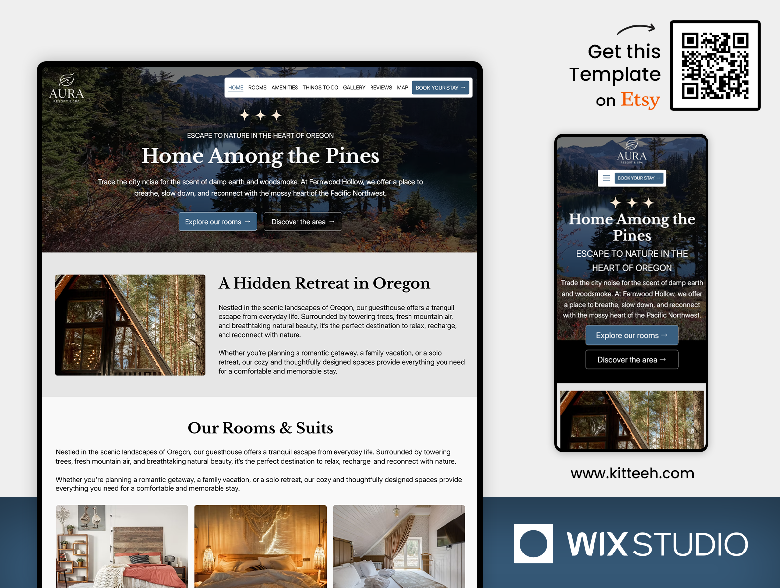 Guesthouse Wix Studio Website Template accomodation website apartment apartment website beautiful website design feminine website holiday home direct booking site hotel website illustration luxury website short term rental website website website template wix wix studio wix studio template wix studio website wix studio website template