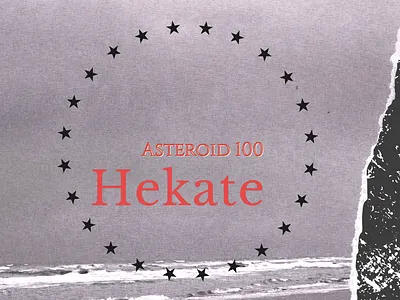 Hekate Logo (Asteroid) Astrology Project astrology branding design graphic design illustration logo png project red retro stars text texture vintage