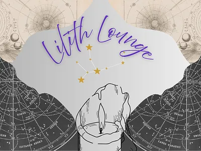 Lilith Lounge (Astrology Project) astrology branding design graphic design header logo