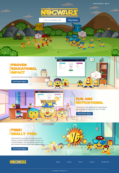 Landing Page design educational figma graphic design