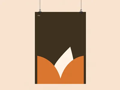 Fox | Illustration Poster animal font graphics illustration minimal poster simple text typography word