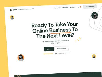 Badi - consulting Webflow template app bright design green hero hero section home illustration logo template ui webflow