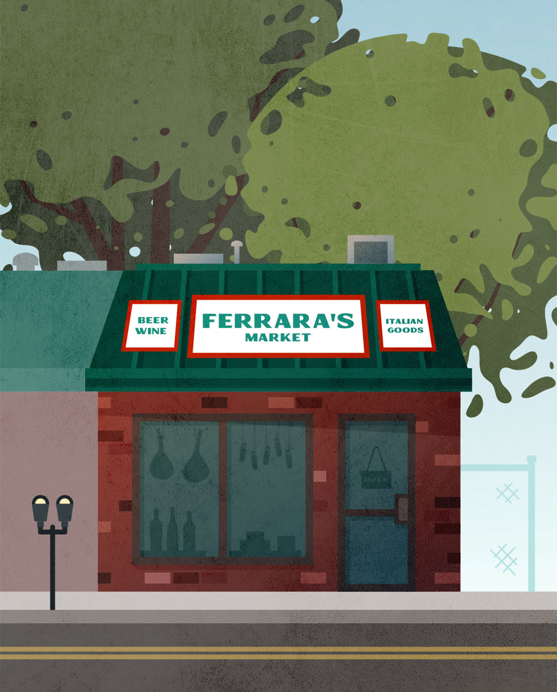 Ferraa 2d architecture building illustration market