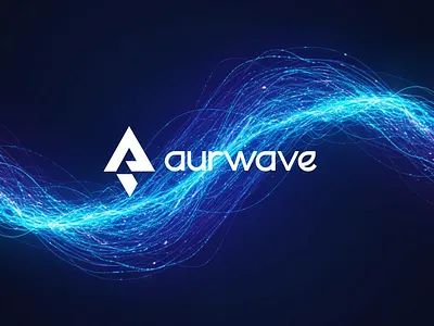 Aurwave Digital Agency Logo | Tech Brand Identity Design ai app development brand identity branding creative agency dark theme digital agency futuristic geometric logo innovation logo logo design minimal modern software startup tech technology ux ui web design