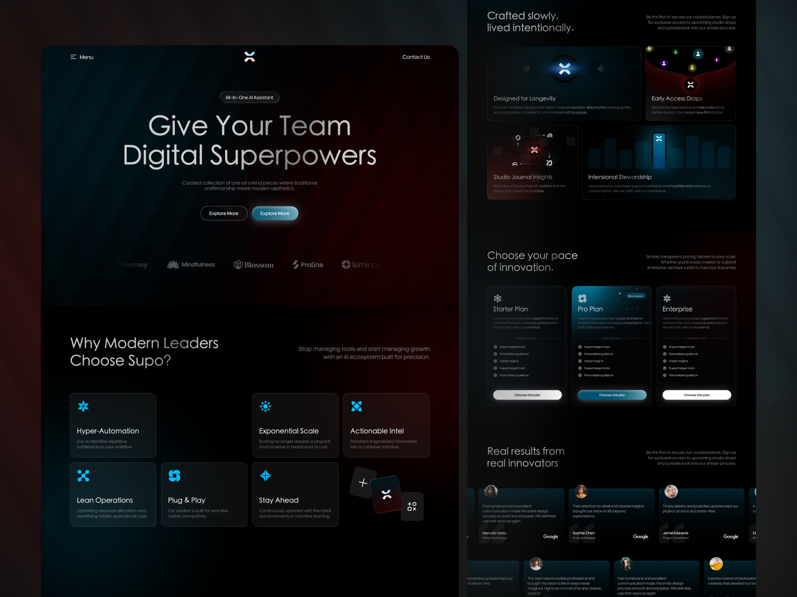 Supo - AI Landing Page