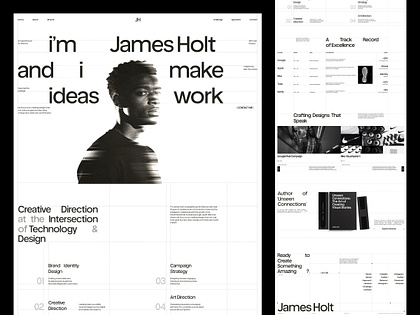 JH — Editorial Art Director Portfolio Personal Website UI Design